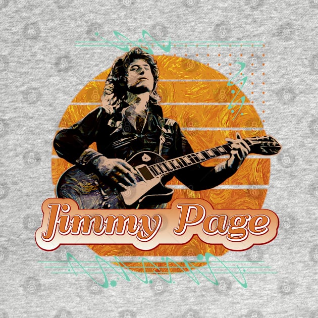 Jimmy page \\ retro art by Nana On Here